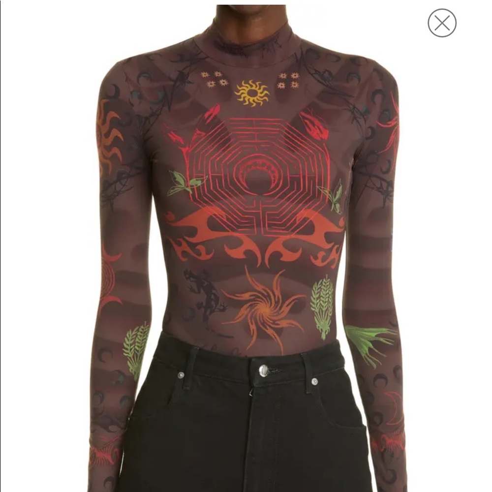 Marine Serre Tattoo Second Skin Top